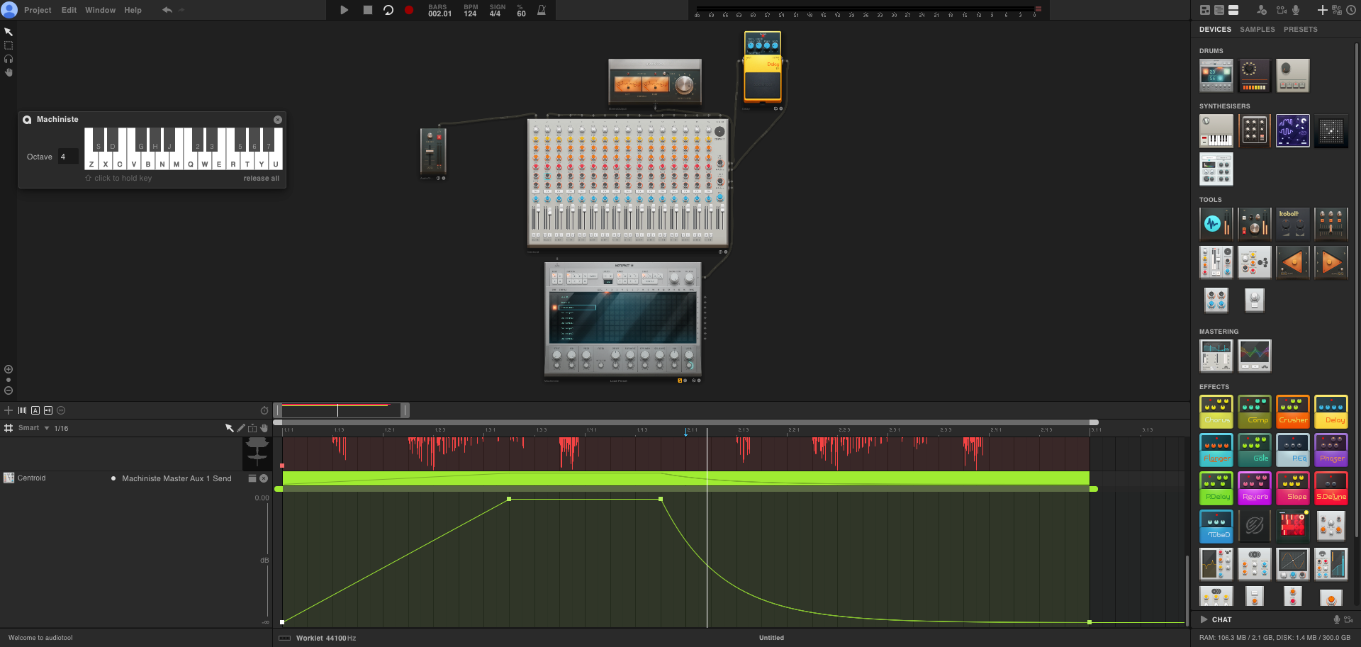 Screenshot of Audiotool