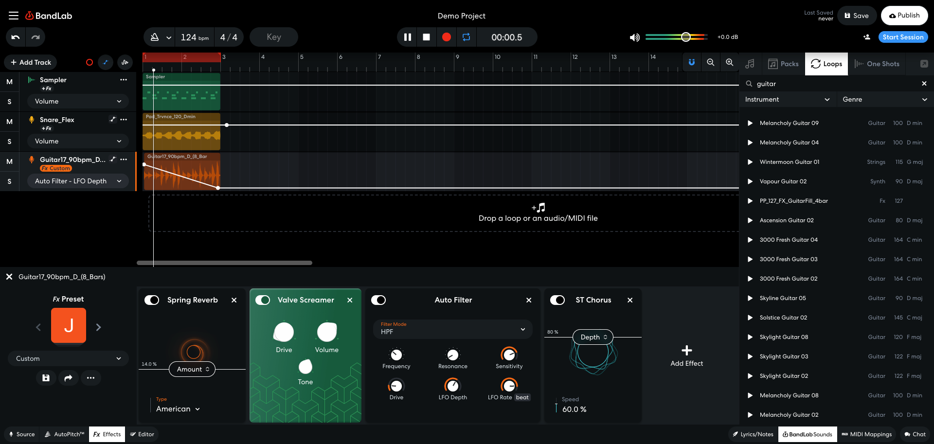 Screenshot of BandLab Studio