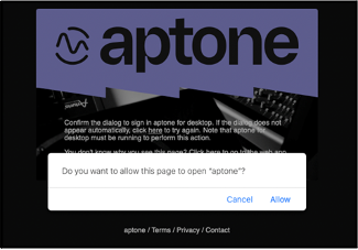 Step 4: Allow to open aptone